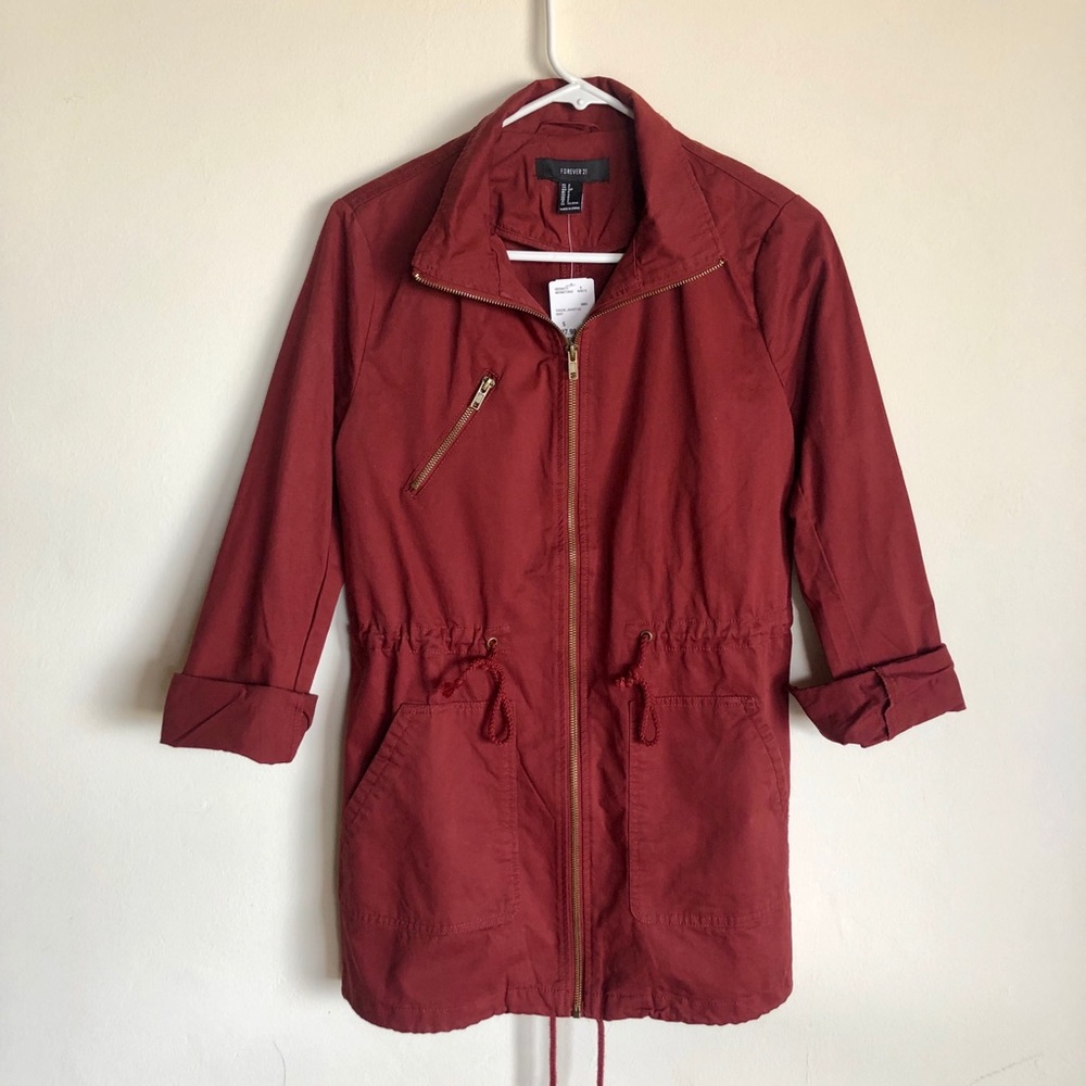 Burgundy Trench Coat